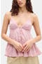 Tiered Crinkled Cotton Camisole