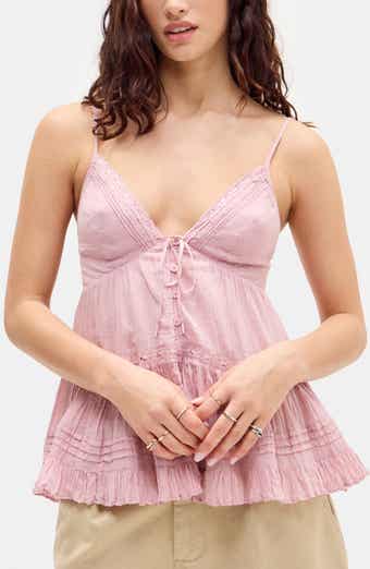 BDG Urban Outfitters Tiered Crinkled Cotton Camisole