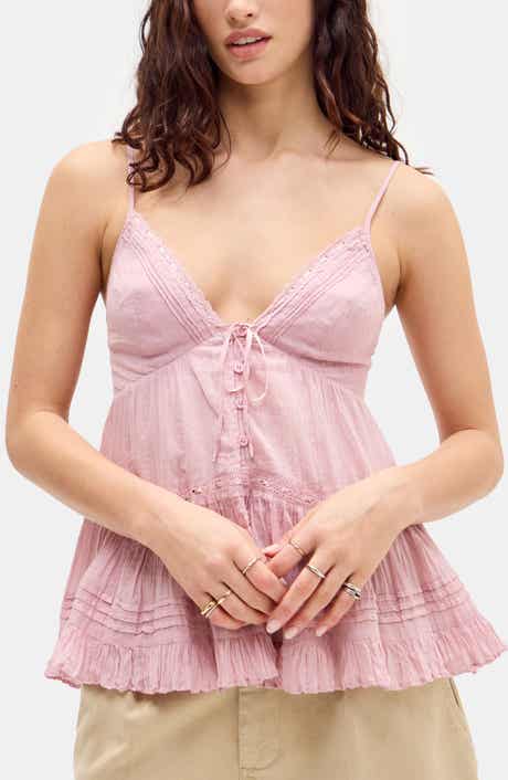 BDG Urban Outfitters Tiered Crinkled Cotton Camisole