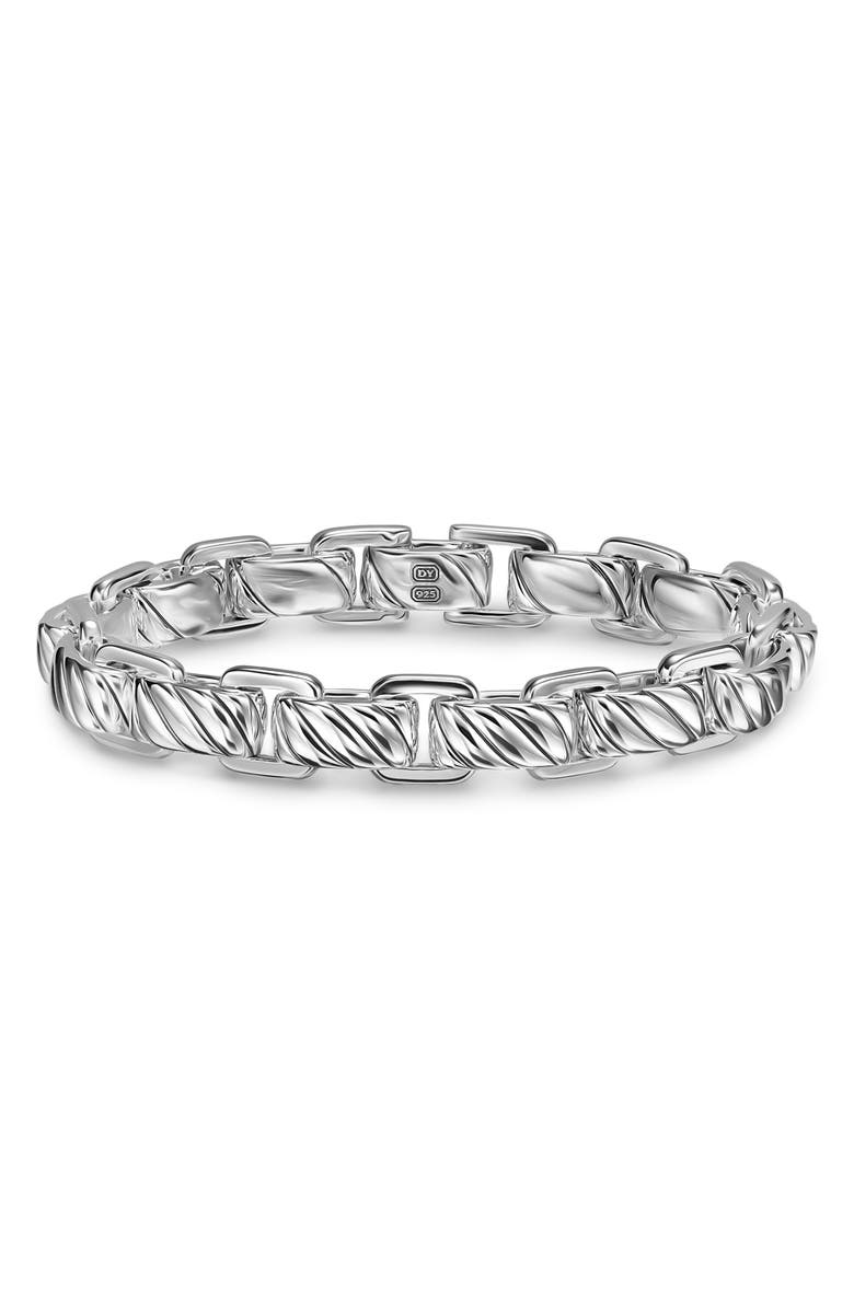 David Yurman Men's Sculpted Cable Link Bracelet in Sterling Silver, Alternate, color, Silver