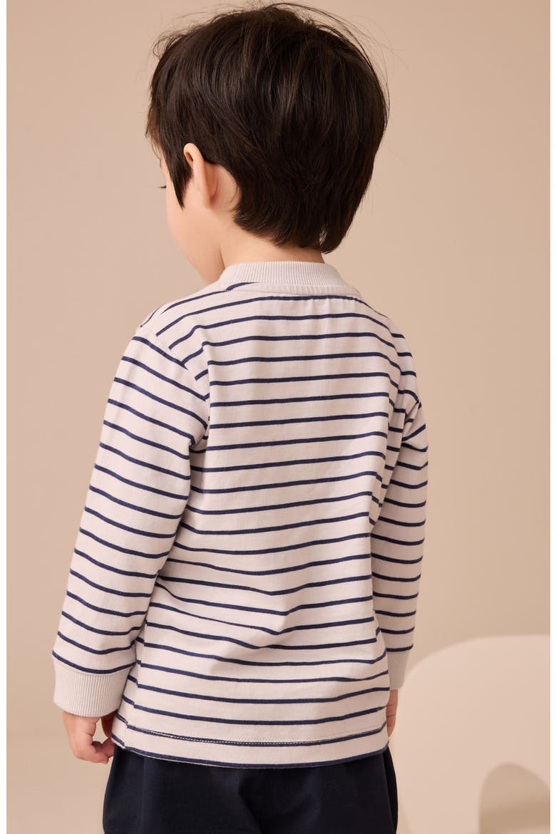 Kids' Appliqué Long Sleeve Cotton Graphic T-Shirt, Alternate, color, WHITE MULTI