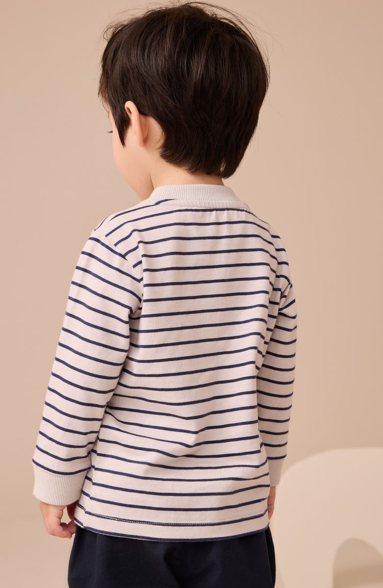 NEXT Kids' Appliqué Long Sleeve Cotton Graphic T-Shirt, Alternate, color, White Multi