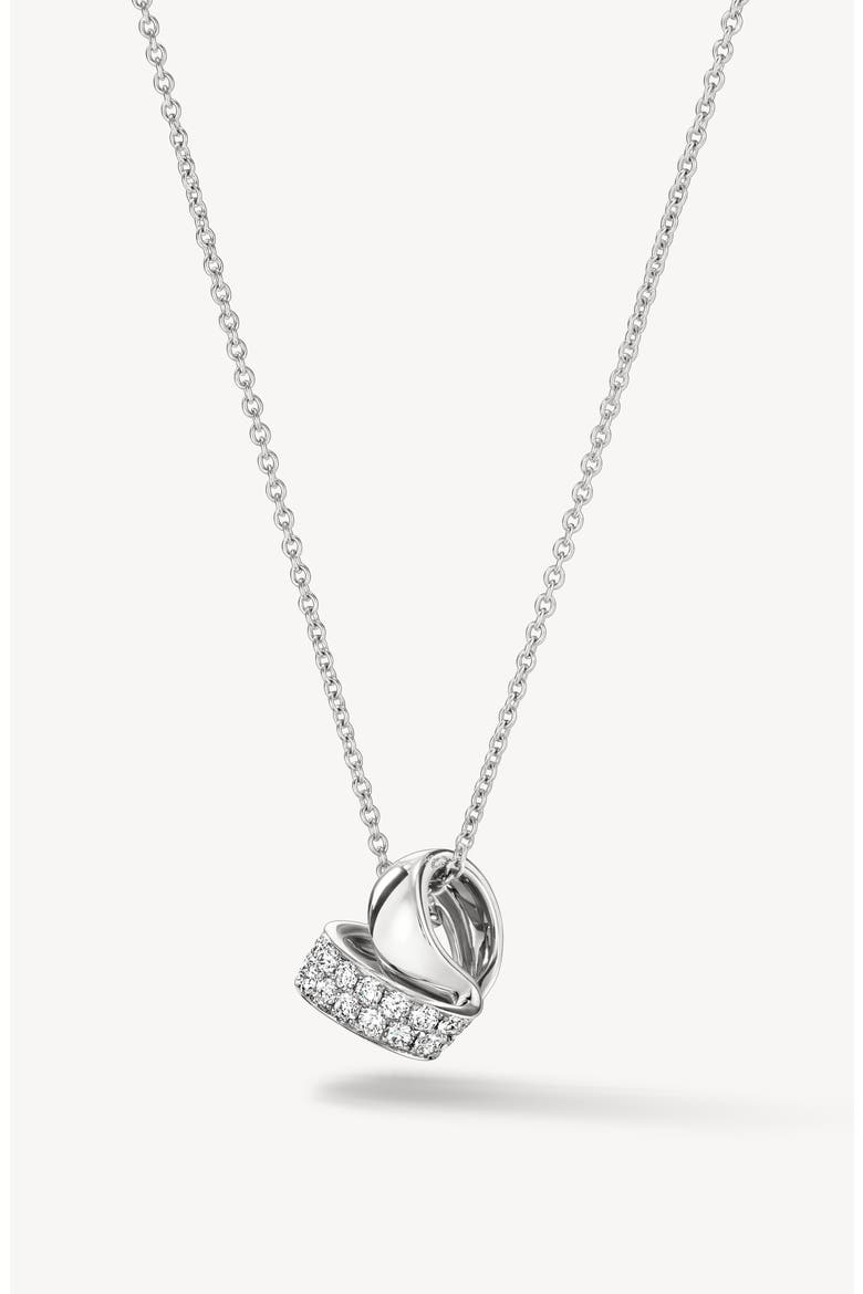 INSIDE/OUT Multi-Wear Rondel 18K Gold Diamond Pendant Necklace, 0.40ct., Alternate, color, WHITE GOLD