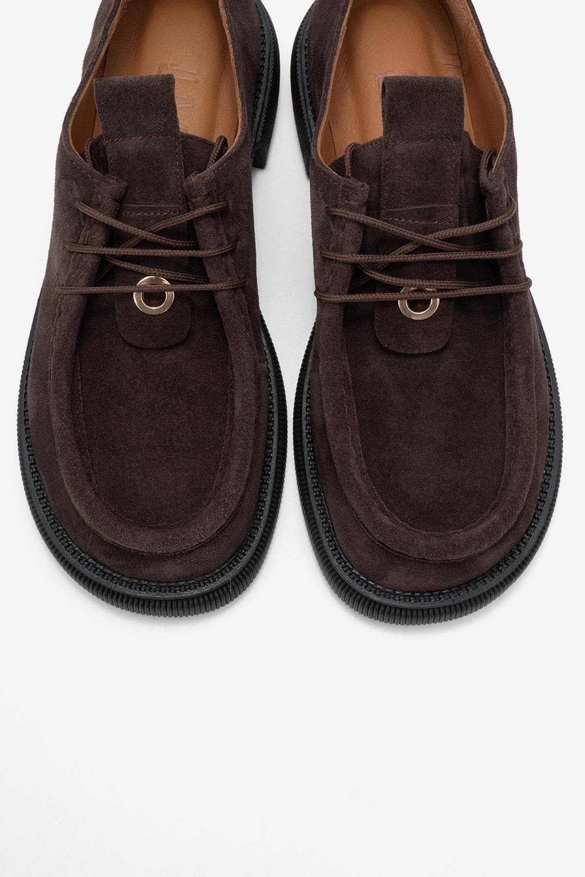 Band Leather Lace Up Loafer, Alternate, color, Brown Suede