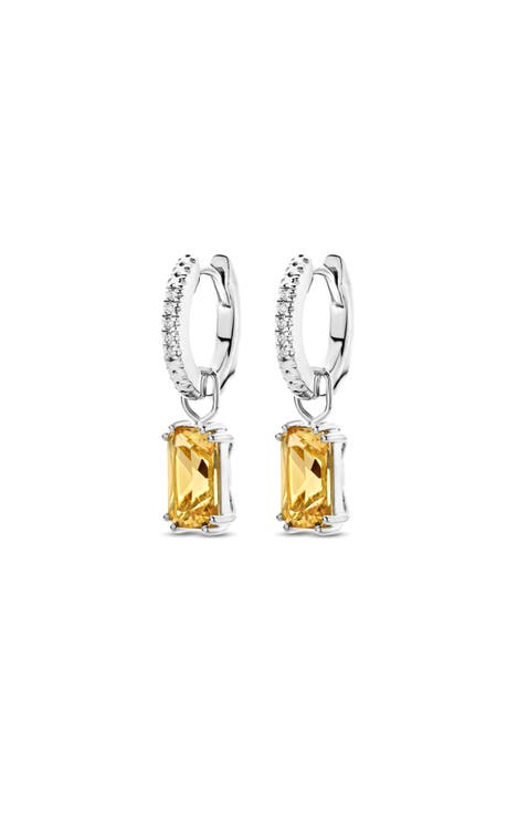 Citrine Hoops
