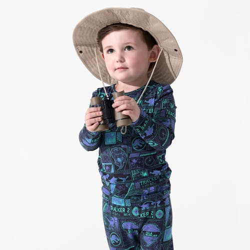 Bellabu Bear Kids' Jurassic Park Tracker Set Of 2 Piece Pajamas In Multi