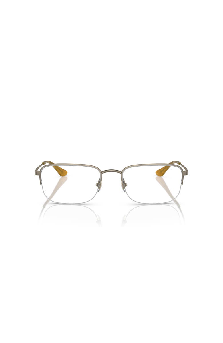 Brooks Brothers 55mm Rectangle optical glasses, Alternate, color, Gold