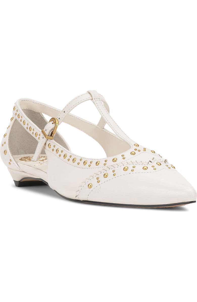 Vince Camuto Valkie Pointed Toe Flat, Main, color, Coconut Crea Ecoshe