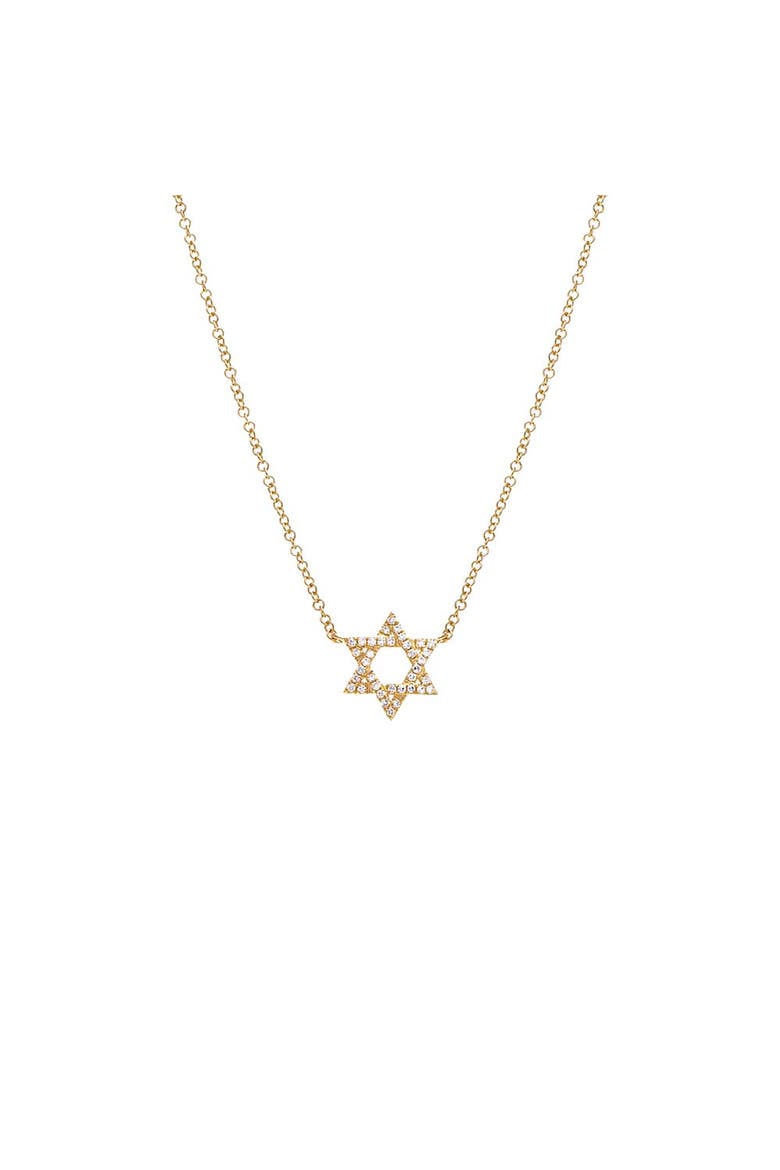 Diamond Pavé Star Of David Necklace 14K, Main, color, 14K Gold