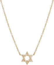 BY ADINA EDEN Diamond Pavé Star Of David Necklace 14K