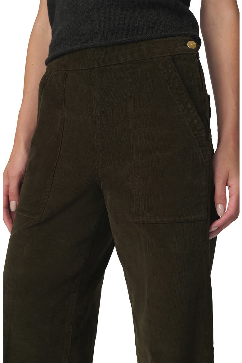 The Corduroy Side Zip Wide Leg Pants, Alternate, color, OLIVE