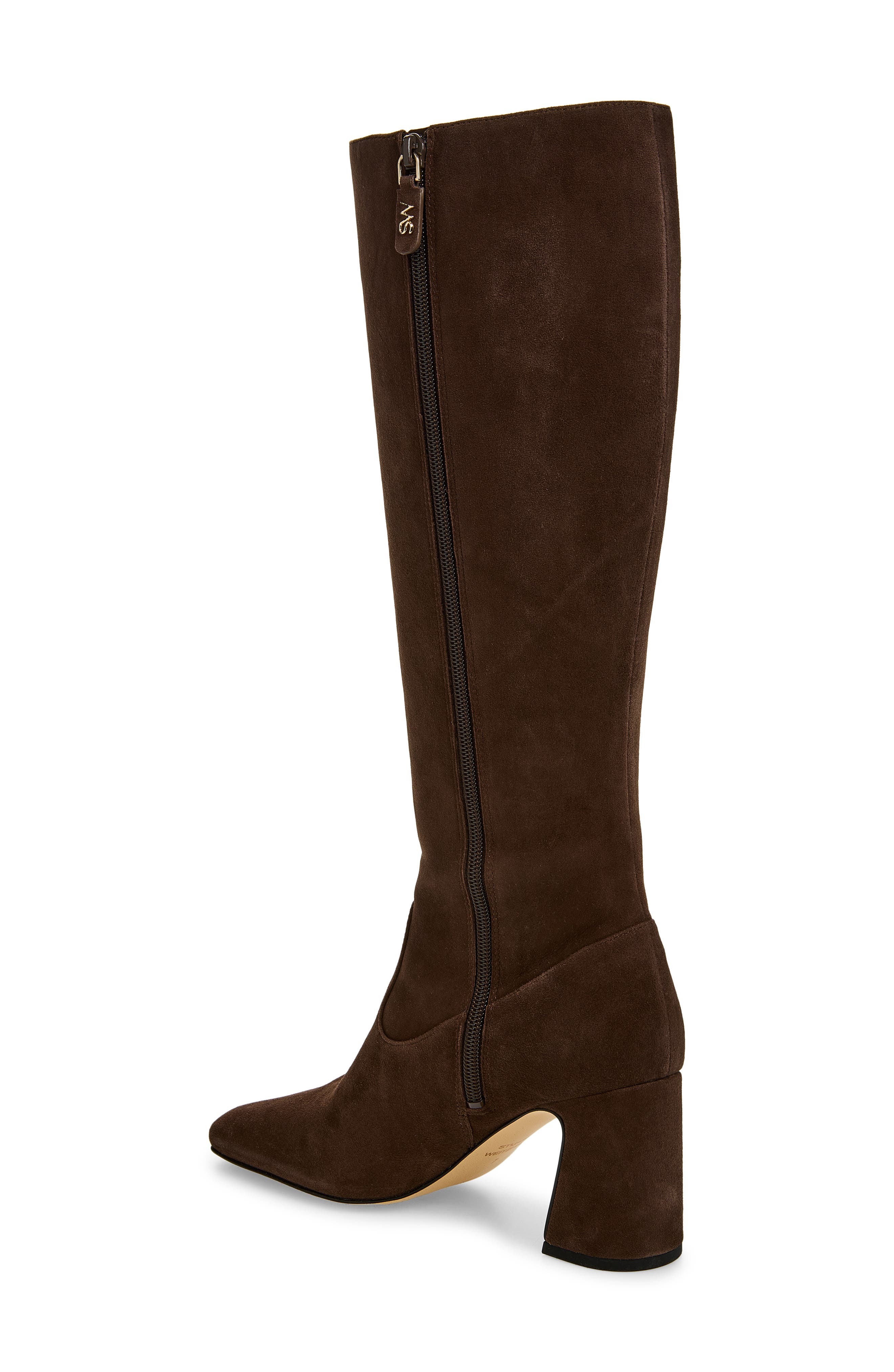 Simona Knee High Leather Boot, Alternate, color, WALNUT SUEDE