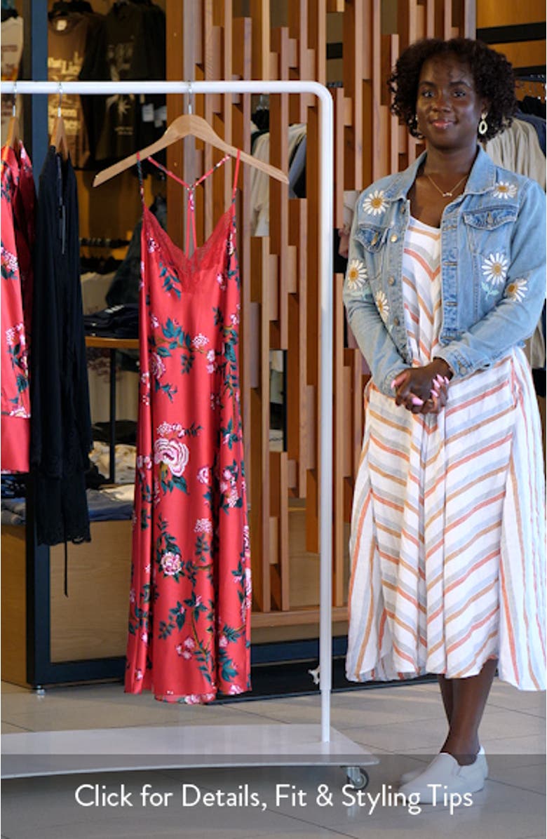 Phoenix Lace Trim Satin Nightgown, sales video thumbnail