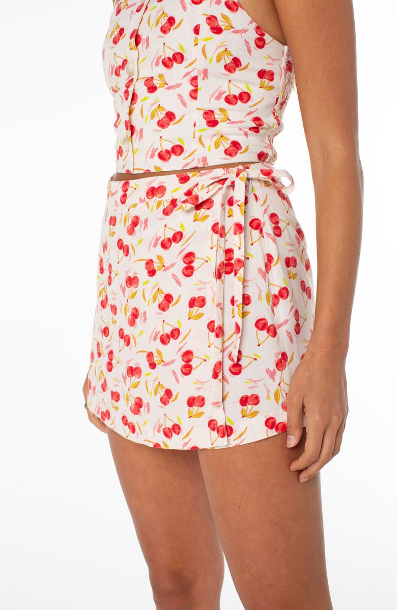 Roxy Zola Print Wrap Skort, Alternate, color, Hibiscus