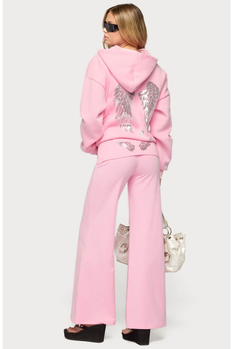 Angel Energy Sequin Hoodie, Alternate, color, PINK