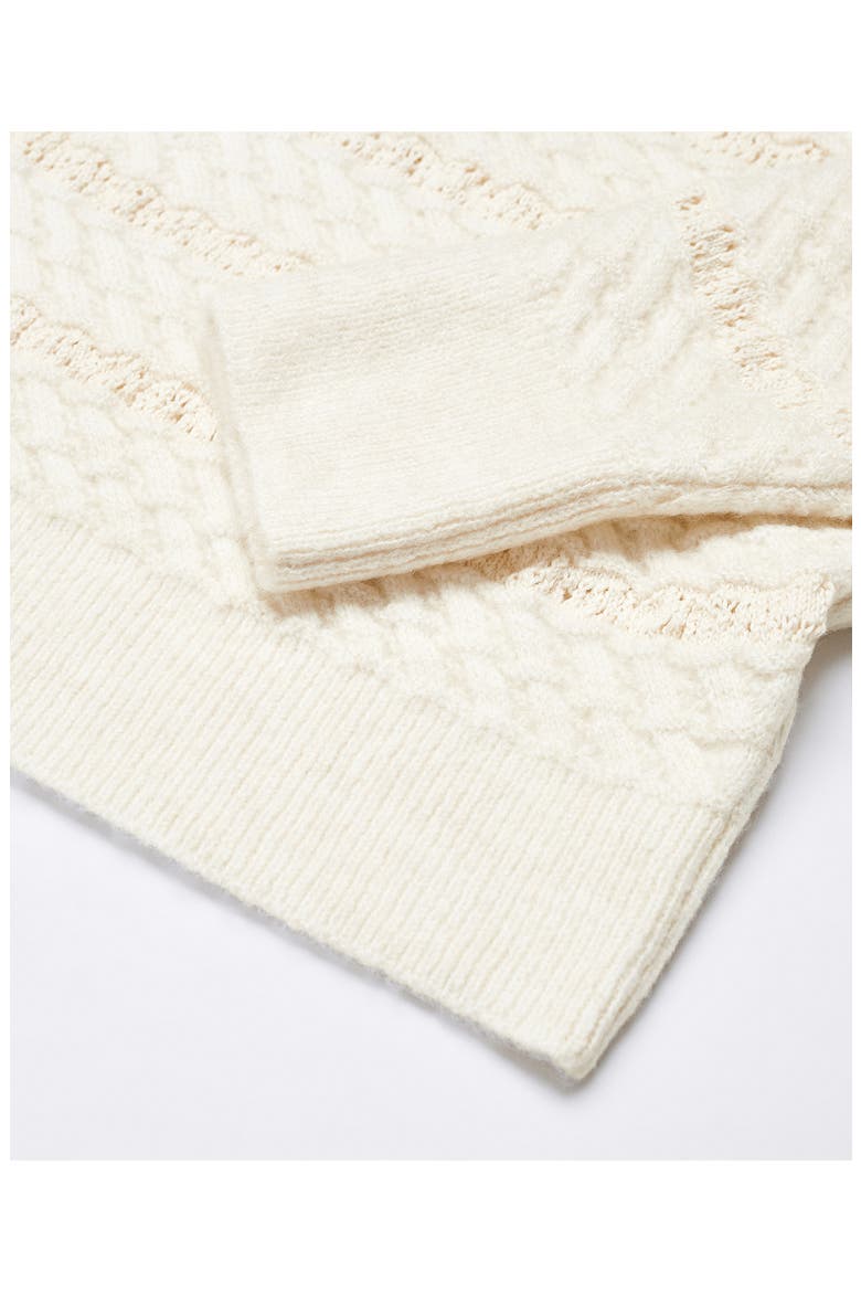 Mixed Stitch Mock Neck Sweater, Alternate, color, ECRU