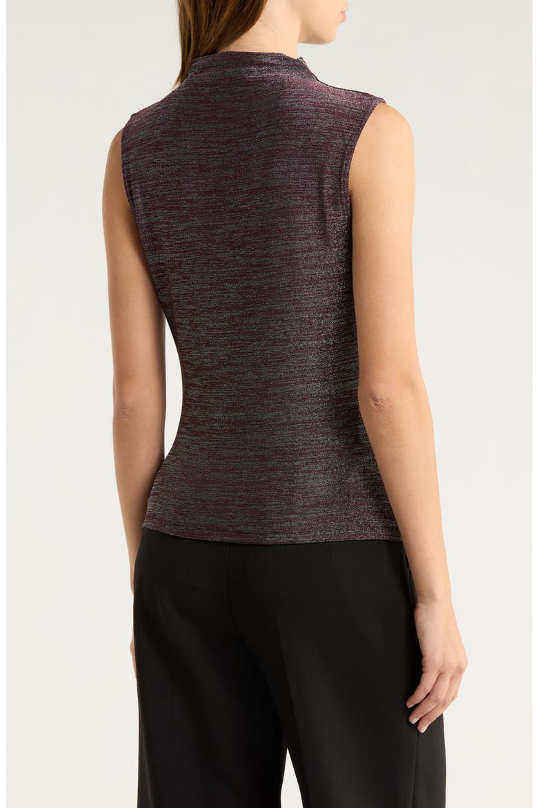 Alora Metallic Sleeveless Mock Neck Top, Alternate, color, SILVER PINK SPACE