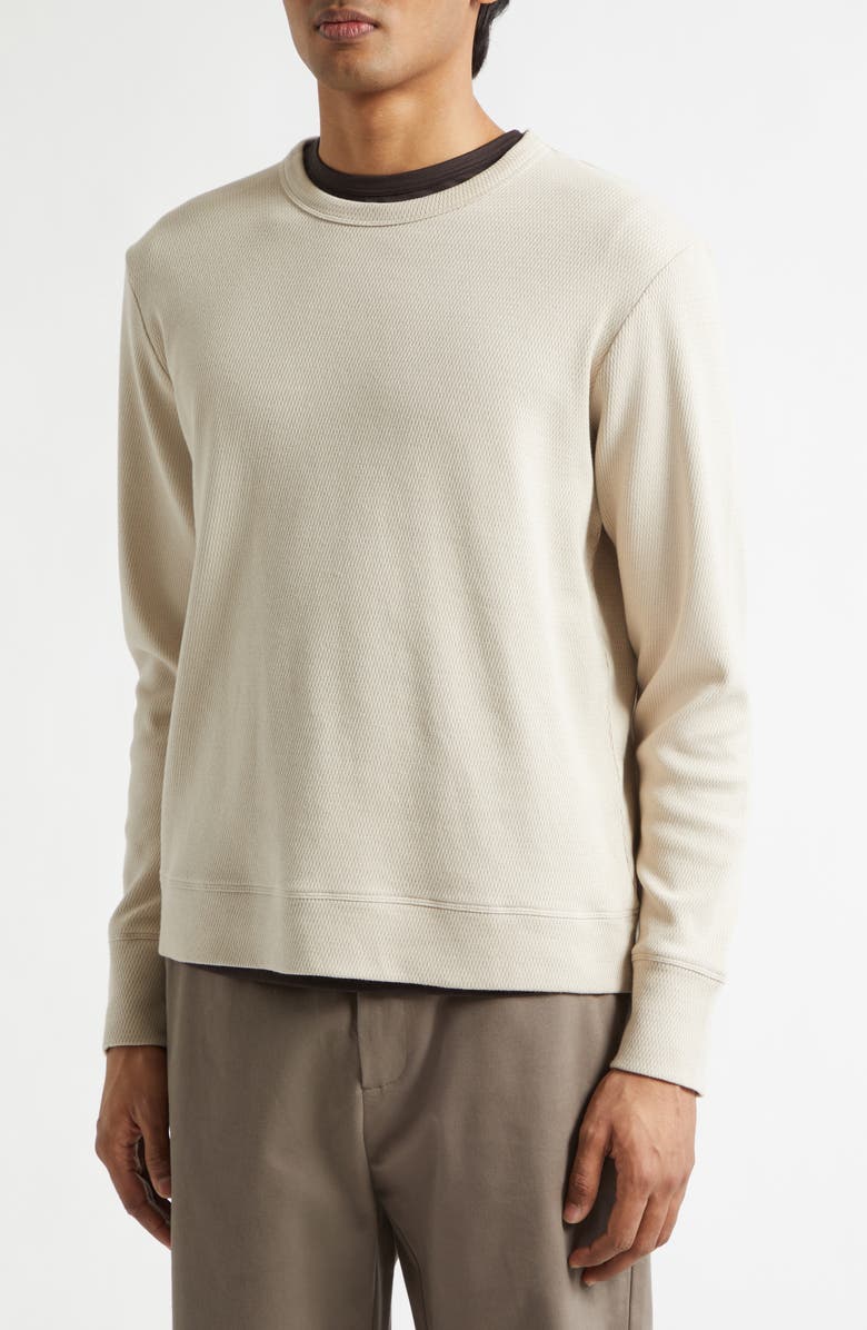Sunspel Cellulock Supima<sup>®</sup> Cotton Cellulock Crewneck Sweatshirt, Alternate, color, Hazelwood