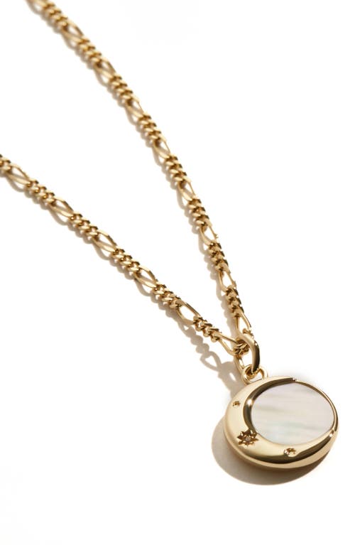 Ana Luisa Mei Moon Pendant Necklace In Gold