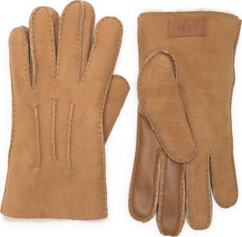 UGG® Leather Genuine Shearling Lined Gloves | Nordstromrack UGG® Leather Genuine Shearling Lined Gloves | Nordstromrack