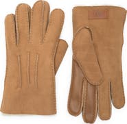UGG® Leather Genuine Shearling Lined Gloves
