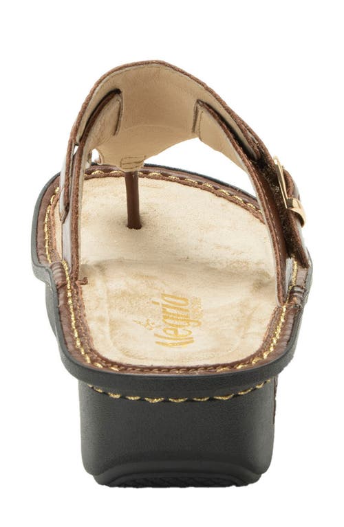 Alegria By Pg Lite Kennedi Platform Wedge Flip Flop In Brown