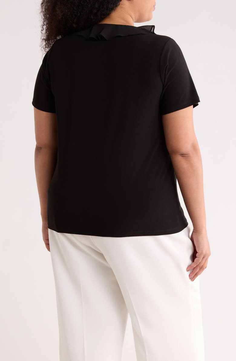 AK ANNE KLEIN Cascade Ruffle Front Top, Alternate, color,