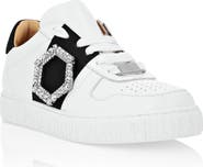 PHILIPP PLEIN Leather Lo-Top Sneakers Women
