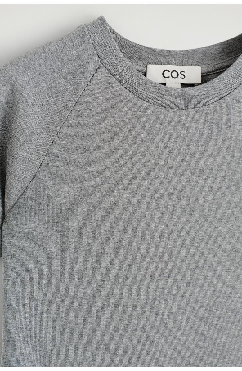 COS Slim Cotton T-Shirt, Alternate, color, Gray Mélange