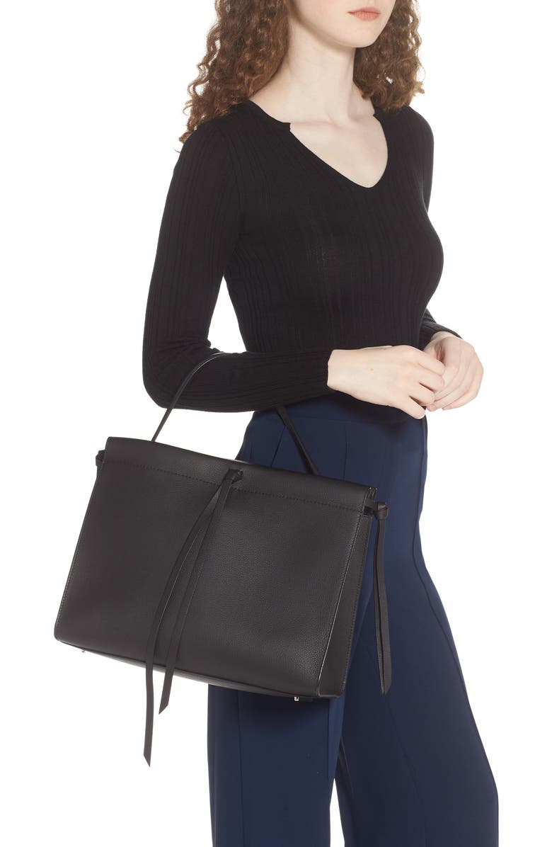 BOSS Katlin Small Leather Tote, Alternate, color,