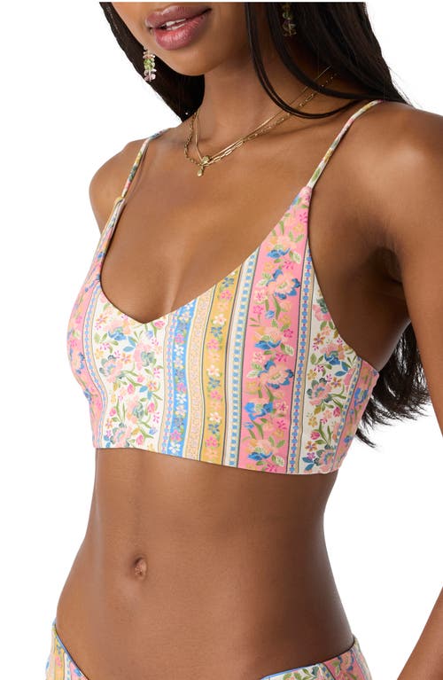 O'NEILL O'NEILL LISBON GEO MIDDLES LACE-UP BIKINI TOP 
