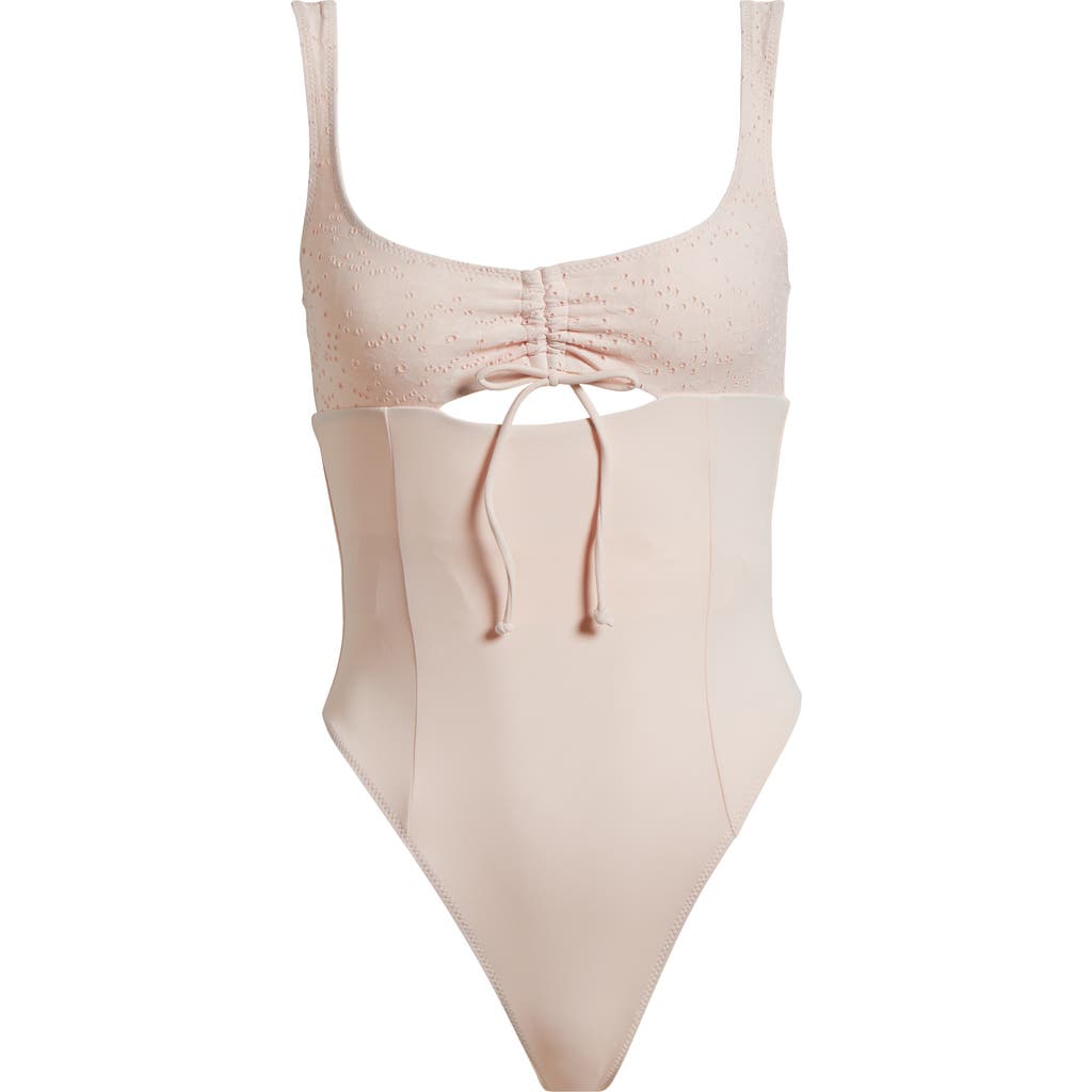 PACSUN PACSUN MAEVE EYELET ONE-PIECE SWIMSUIT