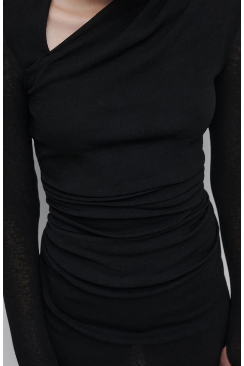 Calista Mesh Dress, Alternate, color, Espresso