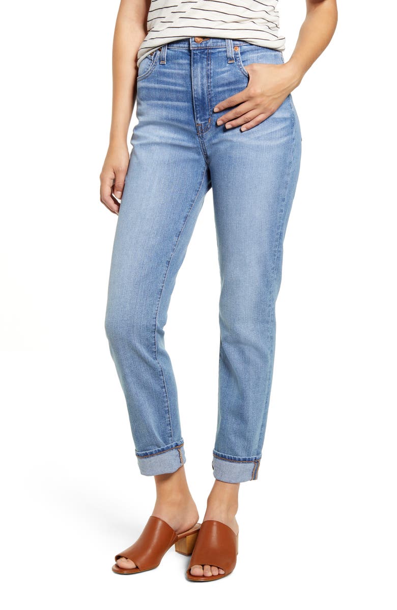 Madewell The High Waist Slim Boyjean Boyfriend Jeans, Main, color, 