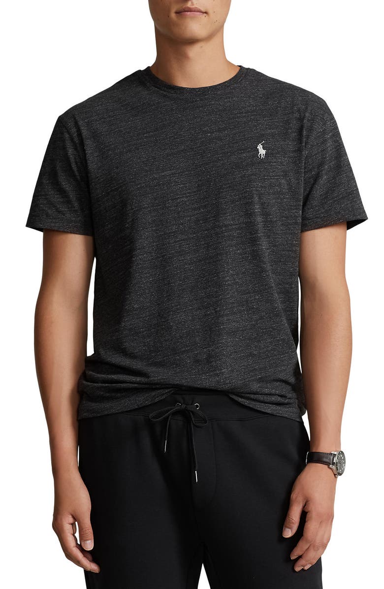 Polo Ralph Lauren Cotton Jersey T-Shirt, Main, color, Black Marl Heather