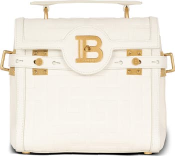Balmain B-Buzz 23 Monogram Leather Top Handle Bag | Nordstrom