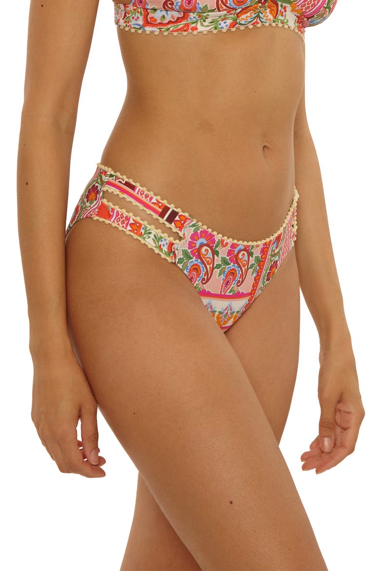 Verona Hipster Bikini Bottoms, Alternate, color, PINK MULTI