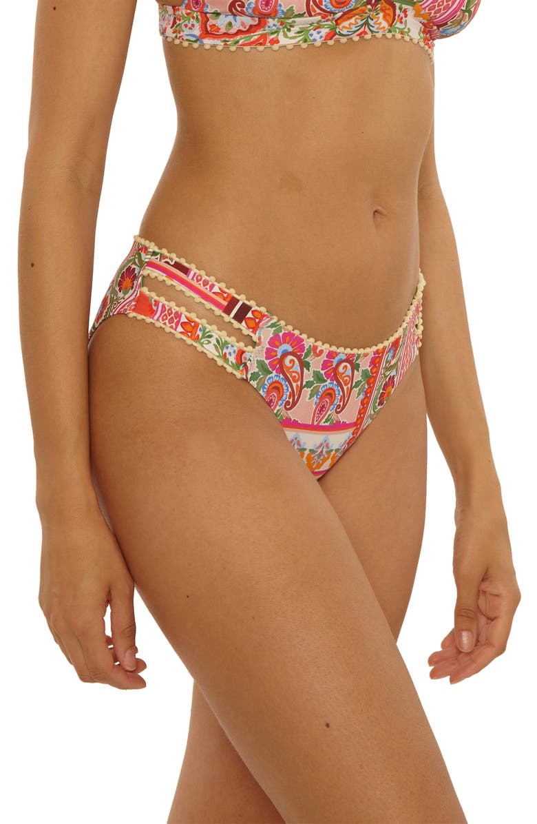 Lucky Brand Verona Hipster Bikini Bottoms, Alternate, color, Pink Multi