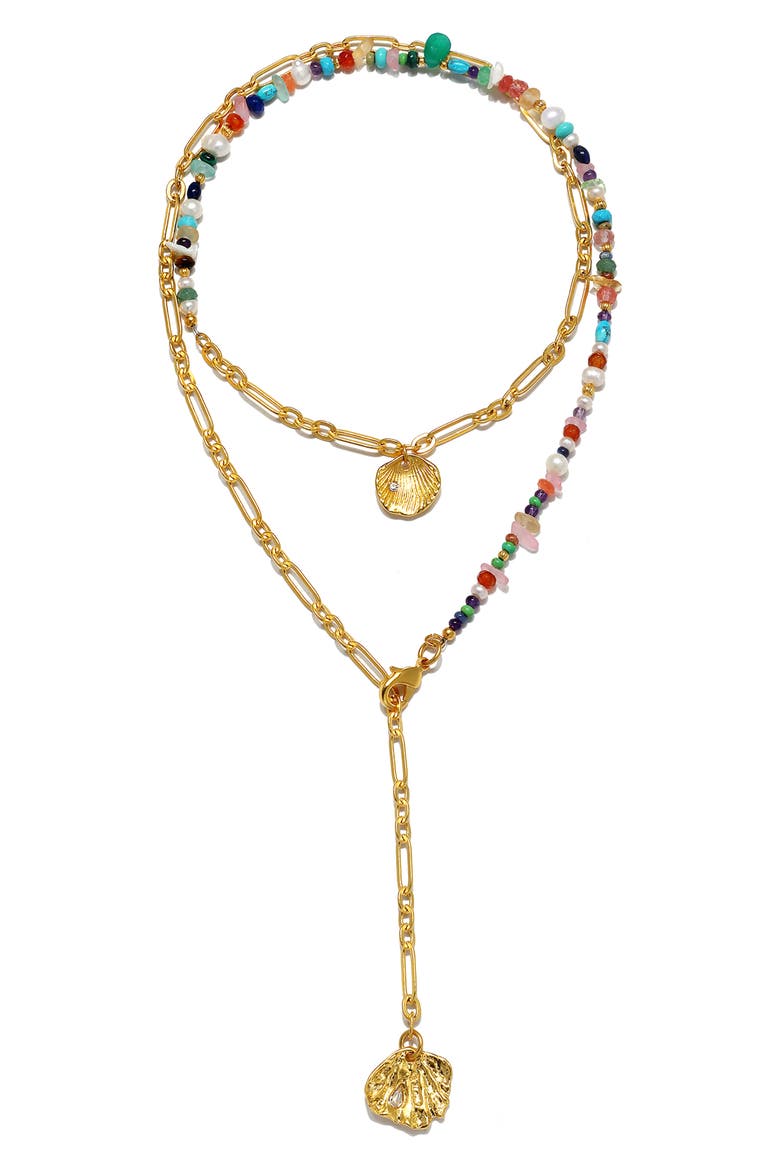 Rickie Layered Convertible Necklace, Main, color, MULTI/ GOLD