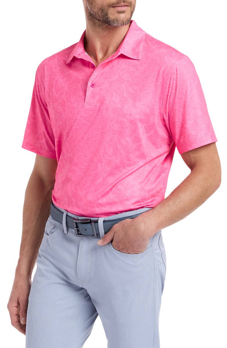 Robert Graham Orsett Performance Golf Polo, Alternate, color, Pink
