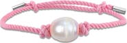 DELMAR Cultured Freshwater Pearl Corded Slider Bracelet