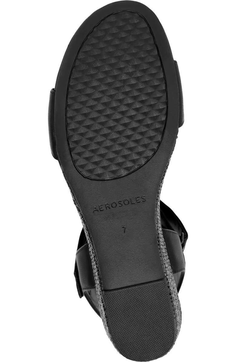 Aerosoles Wel Wedge Sandal, Alternate, color, Black