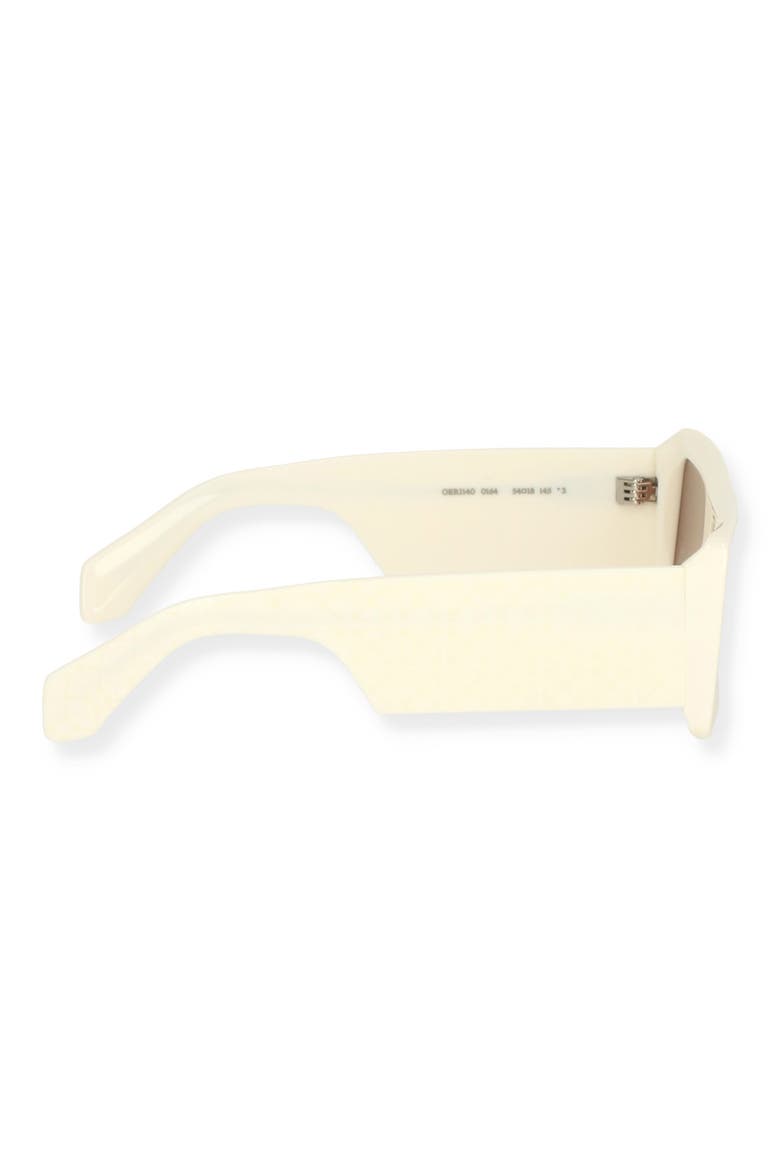 Troy 54mm Rectangular Sunglasses, Alternate, color, OFF WHITE BROWN
