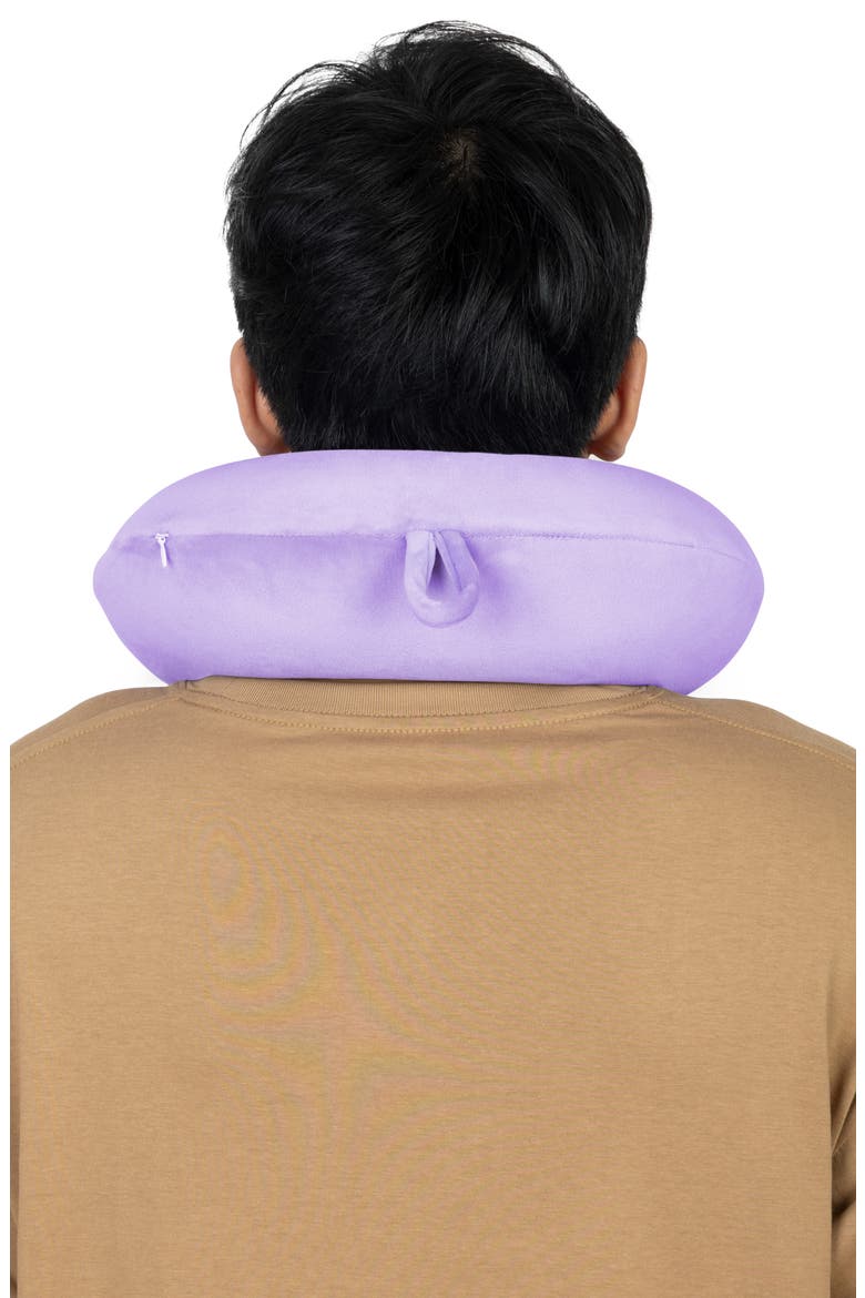 Classic Memory Foam Travel Neck Pillow, Alternate, color, Purple