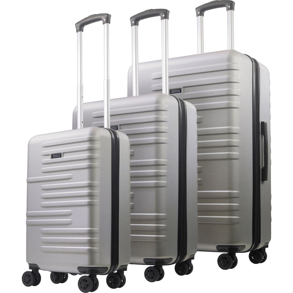 American Dreamliner 3-piece Hardside Luggage Set 22.5", 26.5", 30" In Gray