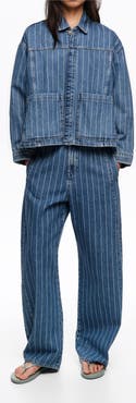 Bimba y Lola Striped Barrel Jeans With Buckle