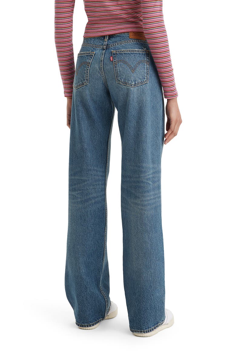 Low Loose Wide Leg Jeans, Alternate, color, LIVING THE GOOD LIFE