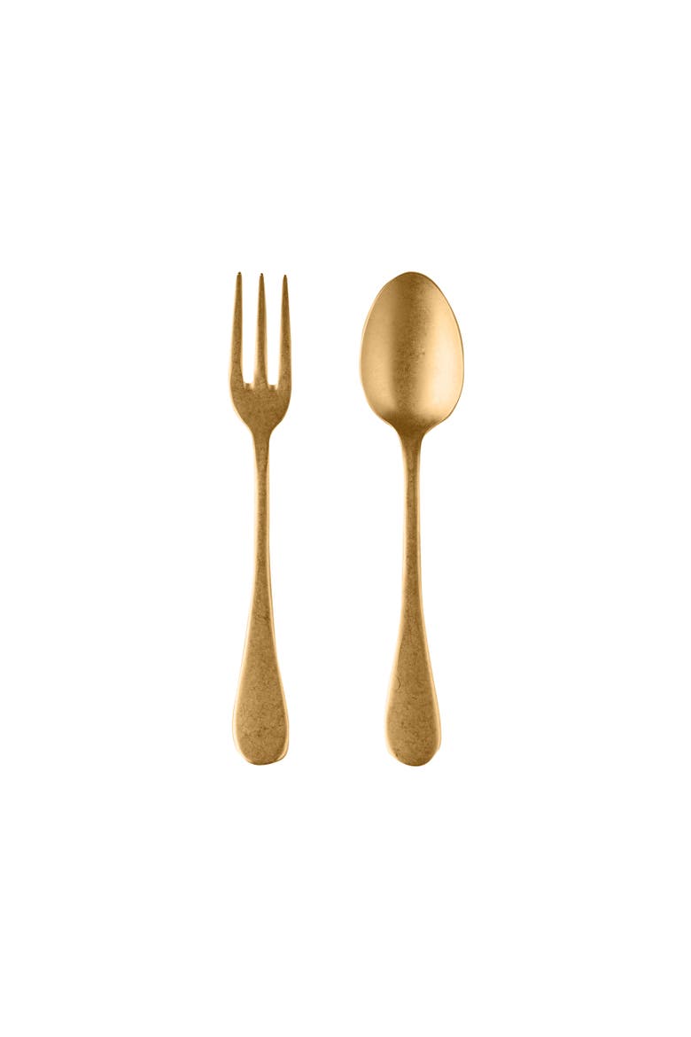 Vintage Serving Set - 2 Pieces, Main, color, Gold
