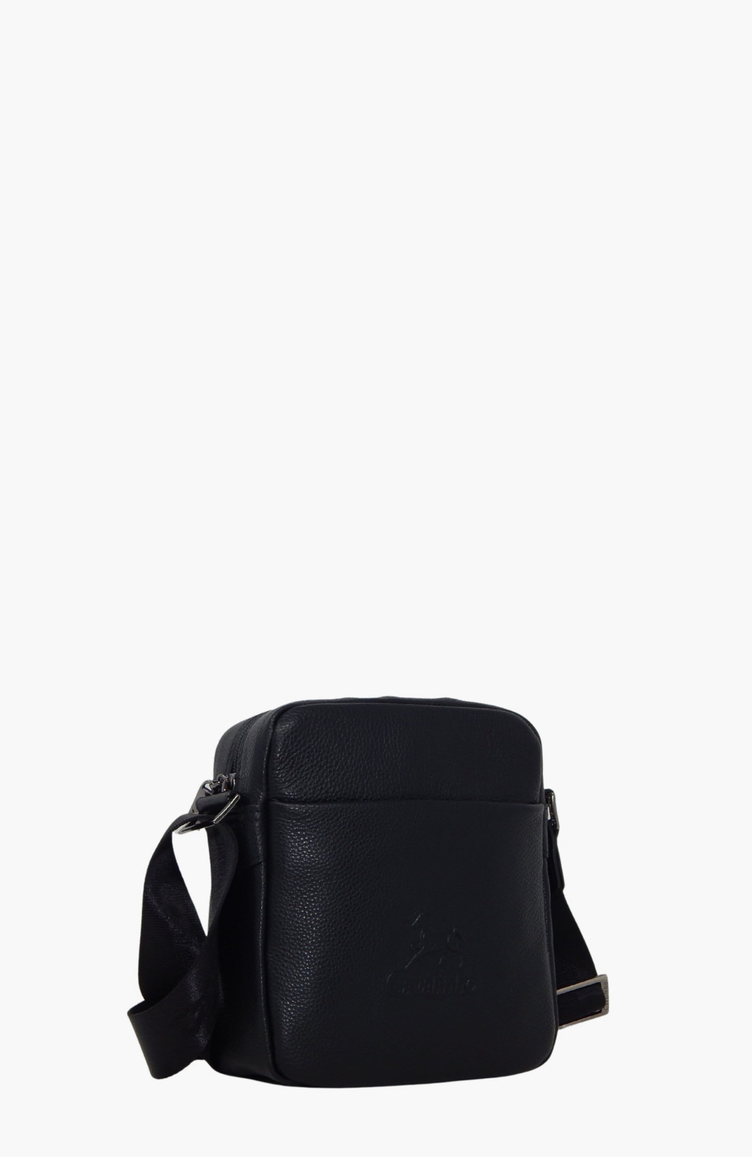El Cavaleiro 225 Leather Traveler Crossbody Bag, Alternate, color, Black