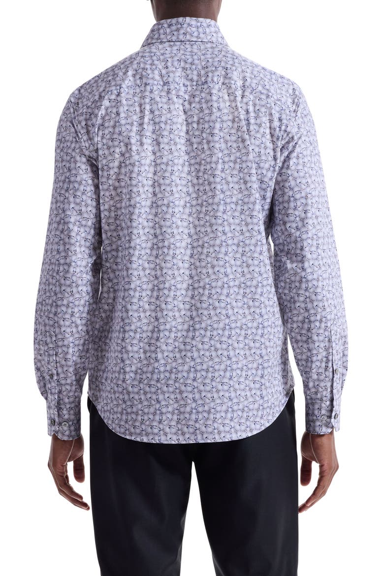 Devon OoohCotton® Paisley Button-Up Shirt, Alternate, color, PLATINUM